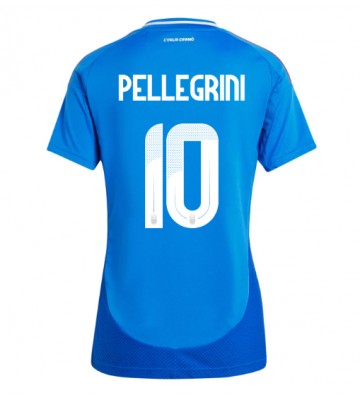 Italien Lorenzo Pellegrini #10 Hjemmebanetrøje Dame EM 2024 Kort ærmer